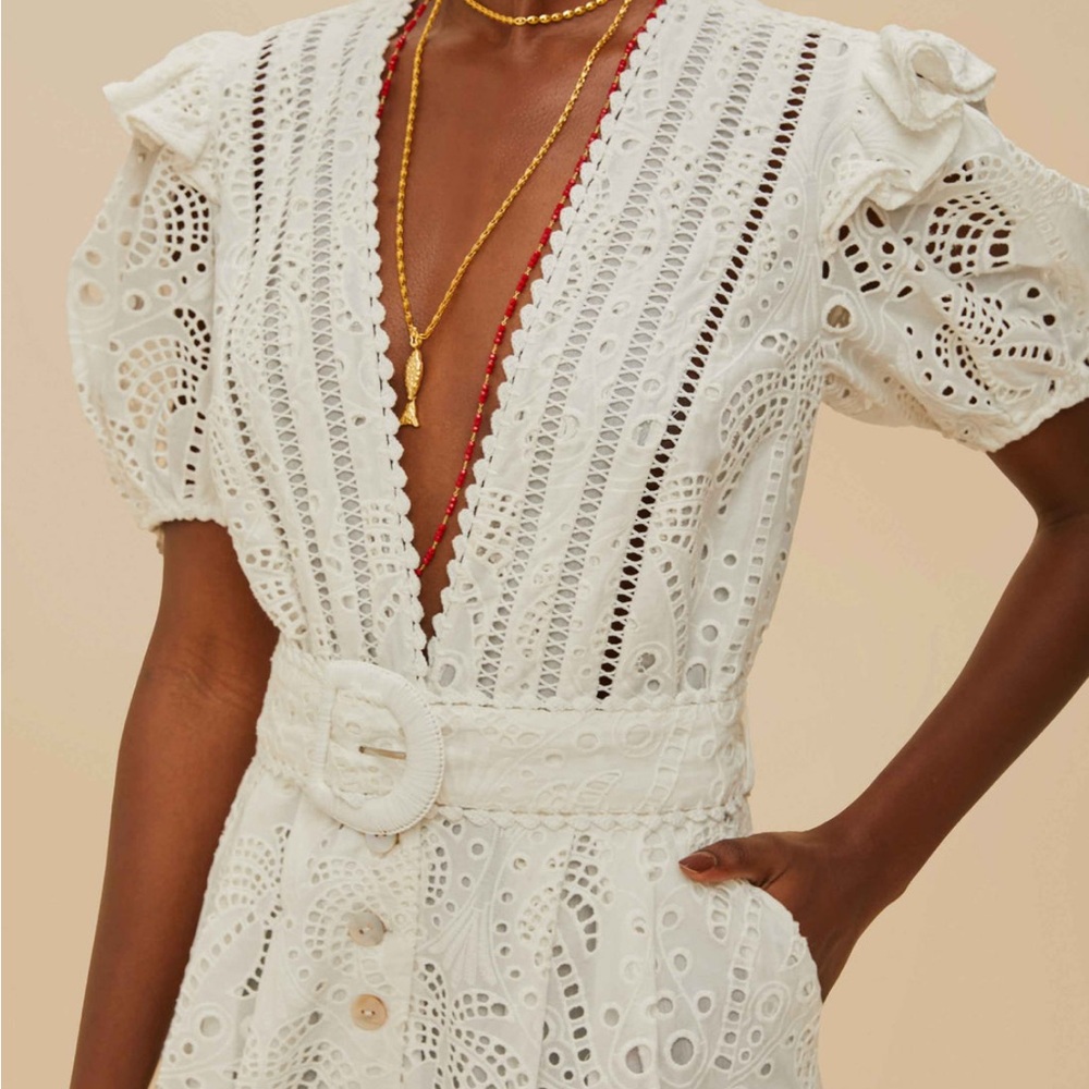 Off-White Palm Tree Eyelets Jumpsuit